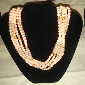 Monet Peach & Coral Vintage Necklace